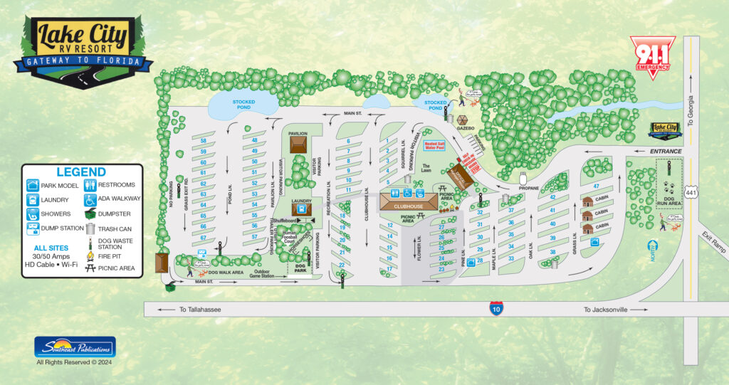 map of Lake City RV Resort