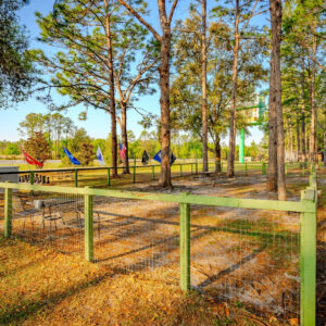 fenced in dog park at Lake City RV Resort